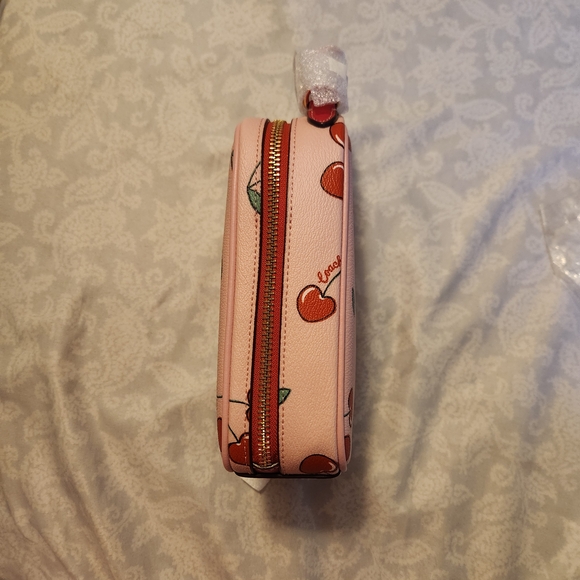 Coach Pink Cherry Print Crossbody Bag - Picture 4 of 9